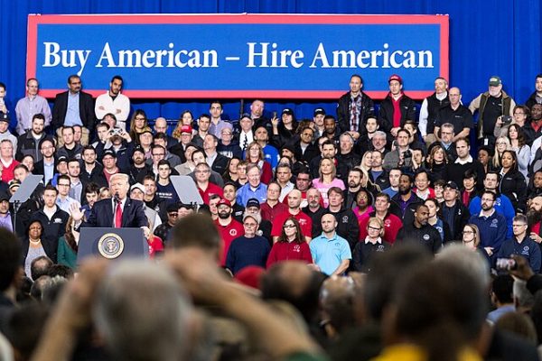 President Donald Trump delivers remarks on Wednesday, March 15, 2017, at the American Center for Mobility in Ypsilanti, Michigan.