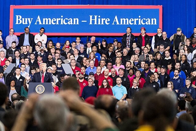 President Donald Trump delivers remarks on Wednesday, March 15, 2017, at the American Center for Mobility in Ypsilanti, Michigan.